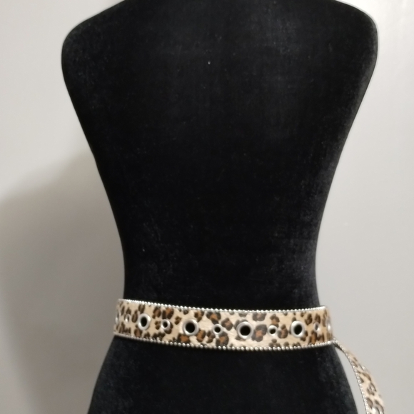 & Other Stories Leopard Print Belt with Rhinestones - Picture 2 of 6